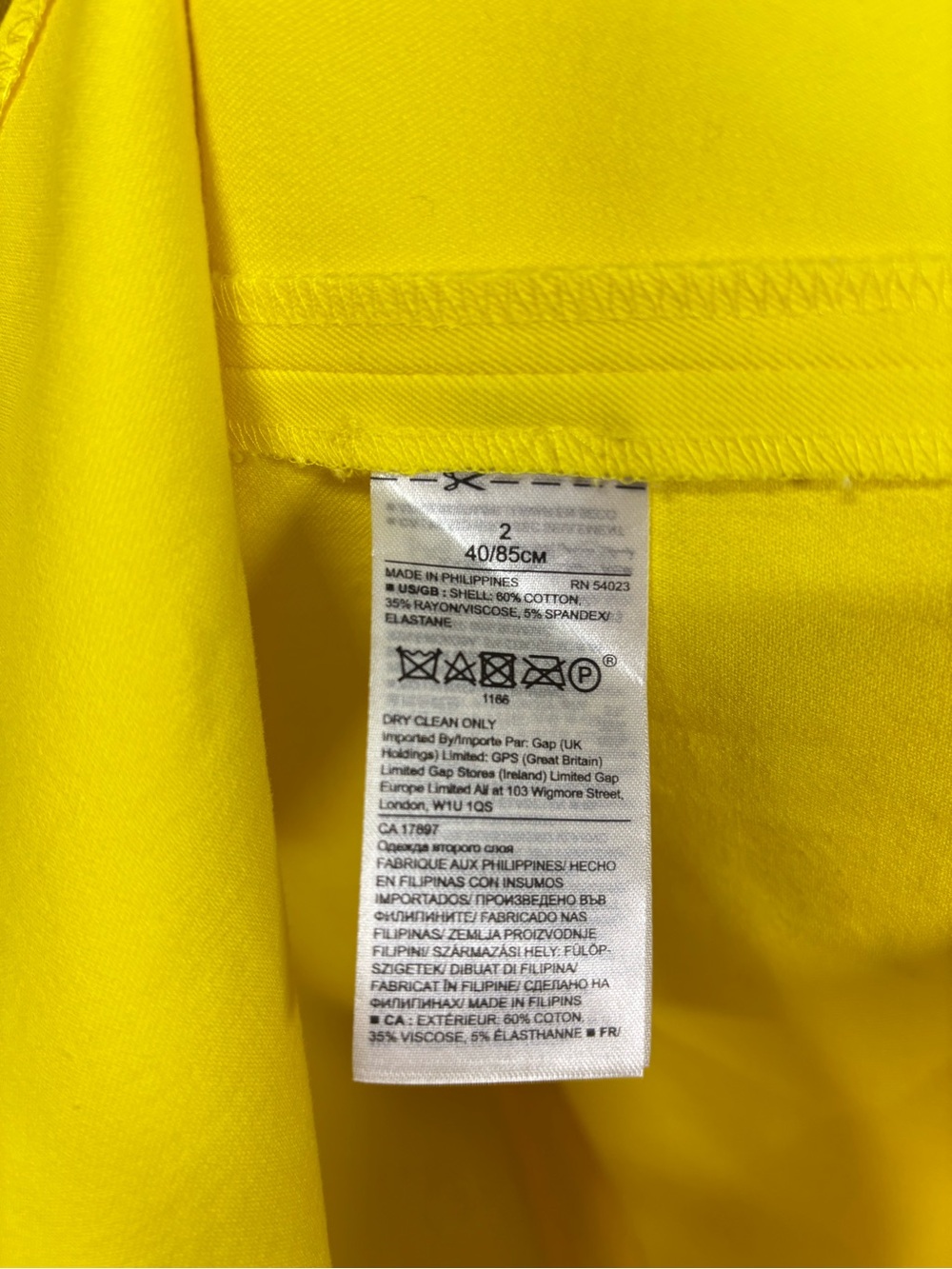 ✨Banana Republic Bright Yellow Midi Sheath Dress Size 2 - Picture 11 of 13